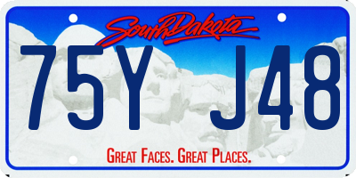 SD license plate 75YJ48