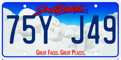 SD license plate 75YJ49