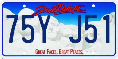 SD license plate 75YJ51