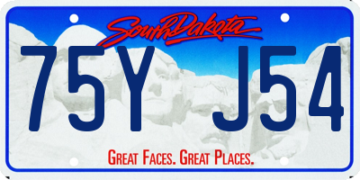 SD license plate 75YJ54