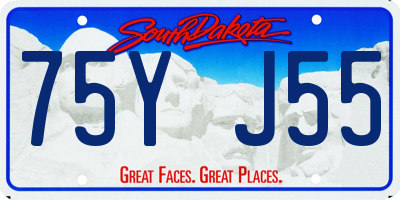 SD license plate 75YJ55