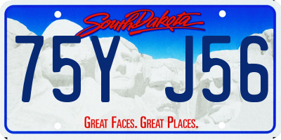 SD license plate 75YJ56