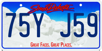 SD license plate 75YJ59