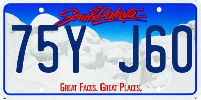 SD license plate 75YJ60