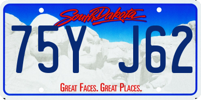 SD license plate 75YJ62
