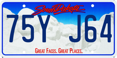 SD license plate 75YJ64
