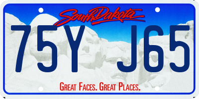 SD license plate 75YJ65