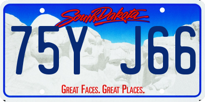 SD license plate 75YJ66