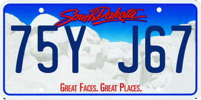 SD license plate 75YJ67
