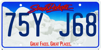SD license plate 75YJ68