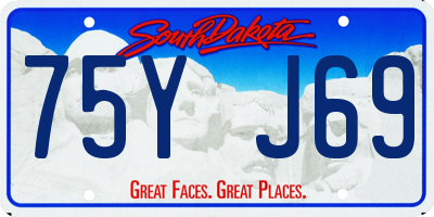 SD license plate 75YJ69