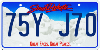 SD license plate 75YJ70