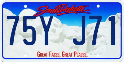 SD license plate 75YJ71