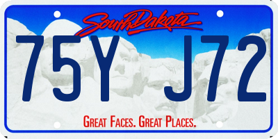 SD license plate 75YJ72