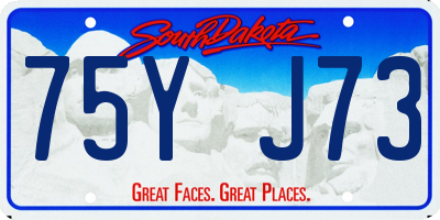 SD license plate 75YJ73