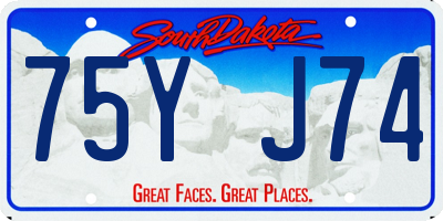 SD license plate 75YJ74