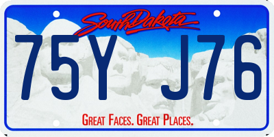SD license plate 75YJ76