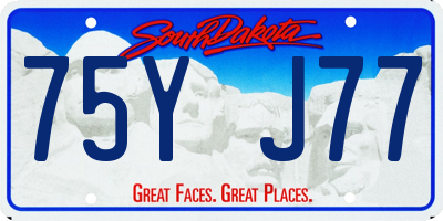 SD license plate 75YJ77