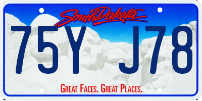 SD license plate 75YJ78