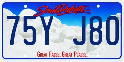 SD license plate 75YJ80