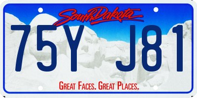 SD license plate 75YJ81