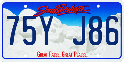 SD license plate 75YJ86