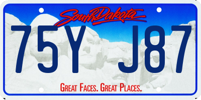 SD license plate 75YJ87