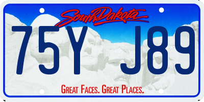 SD license plate 75YJ89