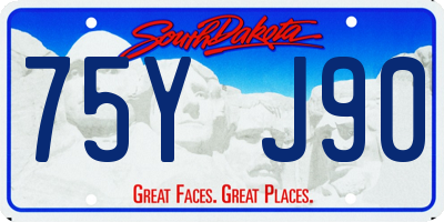 SD license plate 75YJ90