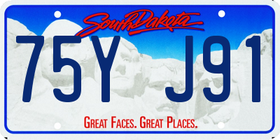SD license plate 75YJ91