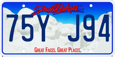 SD license plate 75YJ94