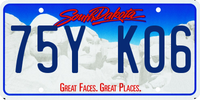 SD license plate 75YK06