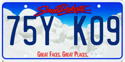 SD license plate 75YK09