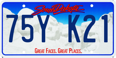 SD license plate 75YK21