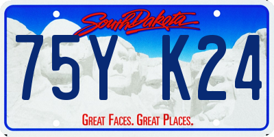 SD license plate 75YK24