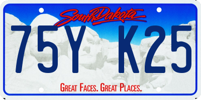 SD license plate 75YK25