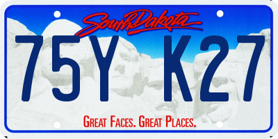 SD license plate 75YK27