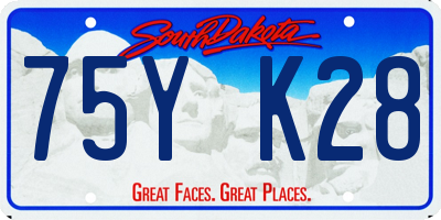 SD license plate 75YK28