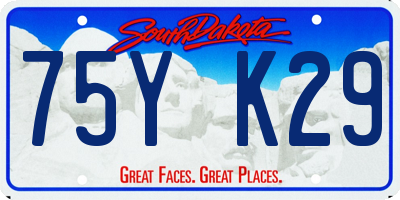 SD license plate 75YK29