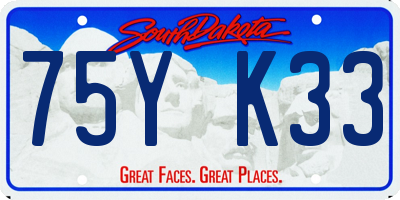 SD license plate 75YK33