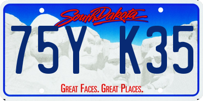 SD license plate 75YK35