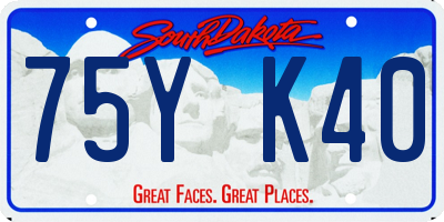SD license plate 75YK40