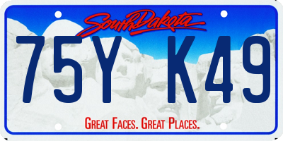 SD license plate 75YK49