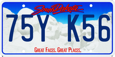 SD license plate 75YK56