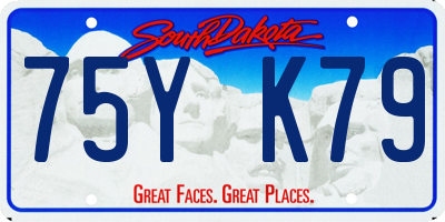 SD license plate 75YK79