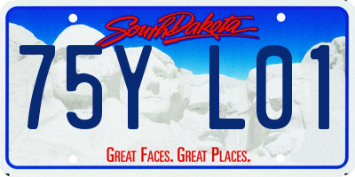 SD license plate 75YL01