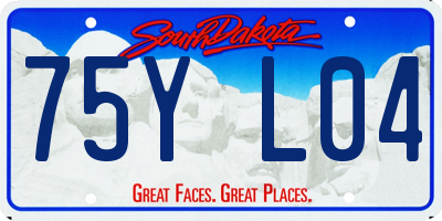 SD license plate 75YL04
