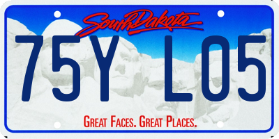SD license plate 75YL05