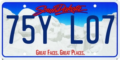 SD license plate 75YL07