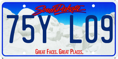 SD license plate 75YL09